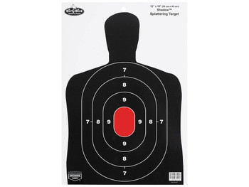 Birchwood Casey 35707 Dirty Bird BC-27 Silhouette Tagboard Hanging Pistol 12" x 18" Black/White 8 Per Pkg