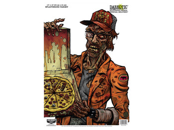 Birchwood Casey 35650 Darkotic Special Delivery Zombie Pizza Delivery Paper Hanging Universal 12" x 18" Multi-Color Impact Enhancement Splatter 8 Per Pkg
