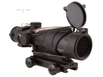 Trijicon 100228 ACOG Black Hardcoat Anodized 4x32mm Illuminated Red Chevron Reticle