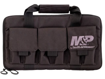 M&P Accessories 110029 Pro Tac Handgun Case Black Nylon Holds 2 Handguns