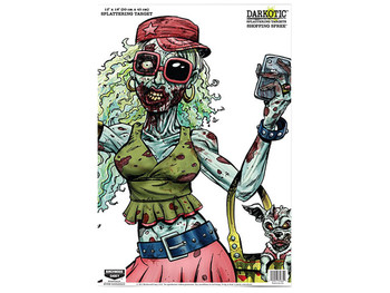 Birchwood Casey 35665 Darkotic Shopping Spree Zombie Valley Girl Paper Hanging Universal 12" x 18" Multi-Color Impact Enhancement Splatter 8 Per Pkg