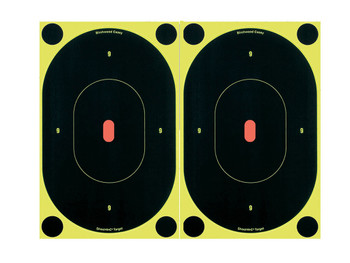 Birchwood Casey Shoot-N-C Reactive Target Self-Adhesive Paper Black/Yellow Oval Silhouette