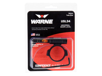Warne USL34 Universal Scope Level 34mm Tube Diameter Universal Aluminum Black