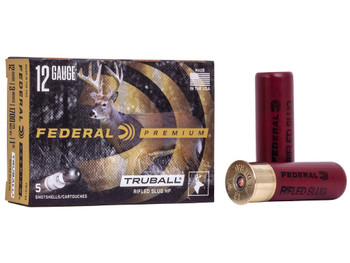 Federal PB131RS Premium Vital-Shok TruBall 12Gauge 3" 1oz RifledSlug Shot 5 Per Box/50 Case