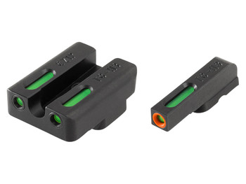 TruGlo TG13CZ1PC TFX Pro Black | Green Tritium & Fiber Optic Orange Outline Front Sight Green Tritium & Fiber Optic Rear Sight