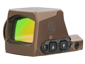 Sig Sauer Electro-Optics SORX1202 Romeo-X Compact Flat Dark Earth 1x24mm 2 MOA Red Dot/32 MOA Circle Reticle, Fits Sig P365 Pistol