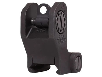 Troy Ind SSIGFRSROBT00 Rear Fixed BattleSight Round Black Hardcoat Anodized for AR-15/AR-10