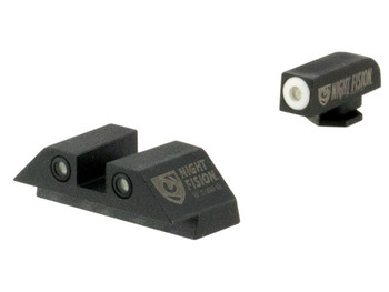 Night Fision GLK001003WGW Tritium Night Sights For Glock Green Tritium White Outline Front Sight- Green Tritium White Outline Rear Sight Glock 17/17L/19/22