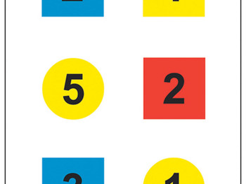 Action Target DT4C100 Training Discretionary Command Circle/Square Paper 23" x 35" Multi-Color 100 Per Box