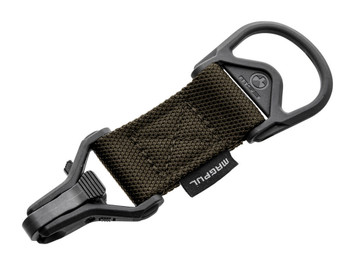Magpul MAG516-RGR MS1/MS3 Sling Adapter made of Steel with Ranger Green Melonite Finish, Polymer Hardware, Nylon 1.25" Webbing & Two to One-Point Design for AR-15, M4 & M16