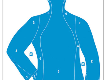 Action Target B21EBLUE100 Qualification Silhouette Paper Hanging 23" x 35" Blue 100 Per Box