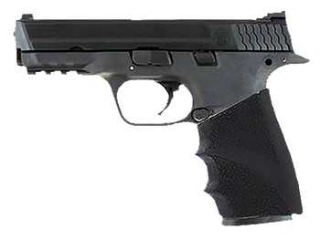 Hogue 17400 HandAll Hybrid Grip Sleeve made of Rubber with Textured Black Finish & Finger Grooves for S&W M&P