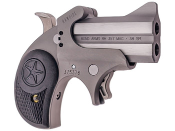 Bond Arms BARHR Rawhide Rough Series 38 Special/357 Mag 2 Shot 2.50" Rough Matte Stainless Steel Barrel Rough Matte Stainless Steel Frame Black Rubber Grips
