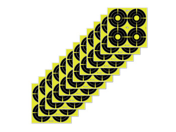 EZ-Aim 15218 Splash Reactive Target SPOT Paper Hanging 12" x 12" Black/Yellow 12 PK