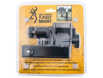 Browning Trail Cameras CTM T-Post Mount Black Powder Coated Steel Fits Browning Trail Cameras