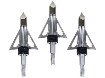 Allen 14635 Impact Fixed Blade Broadhead Stainless Steel Blades Silver 3 Pack