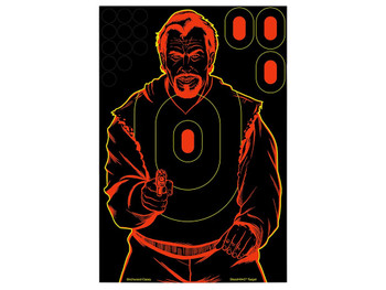Birchwood Casey 34647 Shoot-N-C Reactive Target Self-Adhesive Paper Black/Red 12"x18" Bad Guy Silhouette 12 Pack
