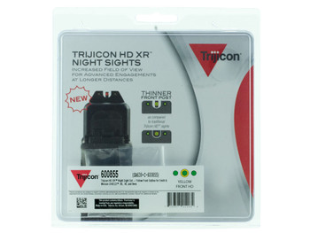 Trijicon 600855 HD XR Night Sights Green/Tritium Yellow Outline Front Sight-Green Tritium Black Outline Rear Sight Smith & Wesson M&P Shield/M&P Shield Plus