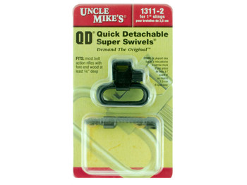 Uncle Mike's 13112 Super Swivel Quick Detach 115 RGS Tri-Lock Blued 1" Loop for Most Rifles w/Wood Forend