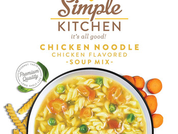 ReadyWise RWSK05062 Simple Kitchen Chicken Noodle Soup 8 Servings Per Pouch, 6 Per Case