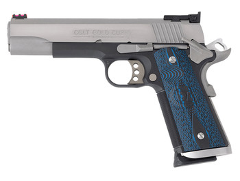 Colt Mfg O5970XETT Gold Cup Trophy 45 ACP 8+1 5" Stainless National Match Barrel, Stainless Steel Serrated Slide & Frame w/Beavertail, Ambidextrous