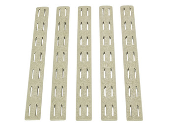 BCM KMRRPFDE5 KeyMod Rail Panel Kit AR-15 Flat Dark Earth Polymer 5 Pack