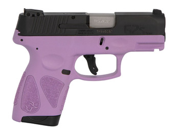 Taurus 1G2S931LP G2S Compact Frame 9mm Luger 7+1 3.26" Matte Stainless Steel Barrel, Matte Black Serrated Alloy Steel Slide, Light Purple Polymer Frame w/Picatinny Rail & Polymer Grip, Right Hand
