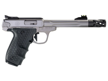 Smith & Wesson 12078 Performance Center Victory Target 22 LR 6" MB 10+1 Stainless Steel Tandemkross Black HiveGrip with Integrated Target Thumb Rest Grip