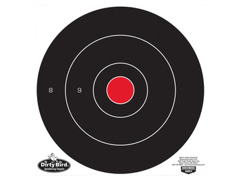 Birchwood Casey 35070 Dirty Bird 12" Bullseye Tagboard Hanging Universal Black/Red 100 Per Pkg