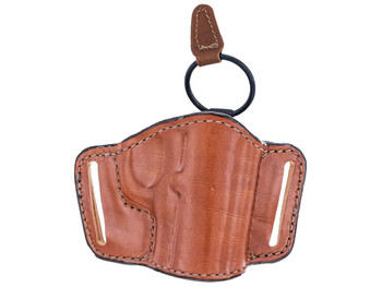 Bianchi 19242 105 Minimalist Belt Slide Holster Size 01 OWB Open Top Style made of Leather with Tan Finish fits 2" Barrel Ruger SP101 & S&W J-Frame for Right Hand