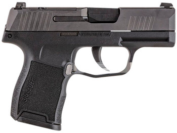 Sig Sauer 365380BSS P365 Micro-Compact 380 ACP 10+1 3.10" Black Carbon Steel Barrel, Black Nitron Optic Ready/Serrated Slide & Frame w/Sig Rail, Black Polymer Grips, Right Hand