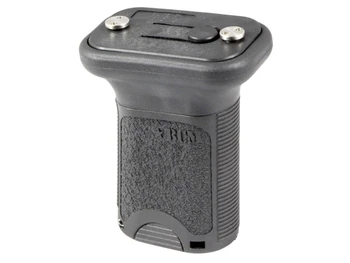 BCM VGSKMBLK BCMGunfighter Short Vertical Grip Made of Polymer With Black Aggressive Textured Finish with Storage Compartment for Keymod Rail