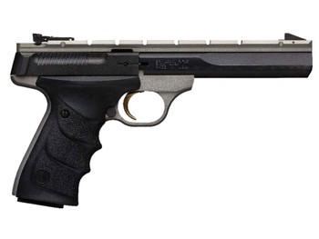 Browning 051564490 Buck Mark Contour 22 LR 10+1 5.50" Contoured Barrel, Matte Black Optic Ready/Serrated Steel Slide, Gray Anodized Aluminum Frame, Black Ultragrip RX Grips