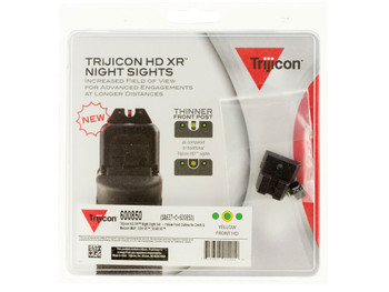 Trijicon 600850 HD XR Night Sights Green/Tritium Yellow Outline Front Sight-Green Tritium Black Outline Rear Sight Smith & Wesson M&P/M&P M2.0/SD9 VE