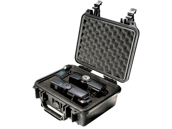 Pelican 1200000110 Protector Case Black Polypropylene Holds Handgun