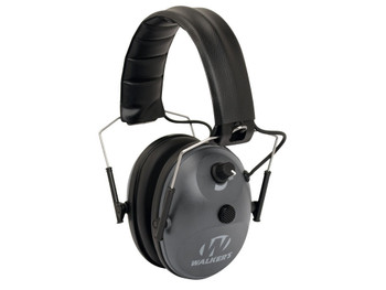 Walker's GWPWLK1MEM Single Mic Electronic Muff 24 dB Over the Head Gray/Black Polymer