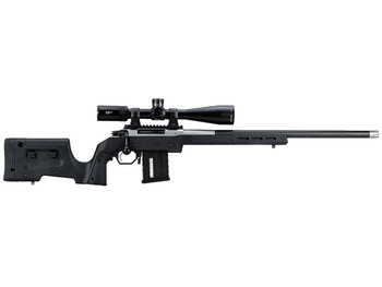 Mdt Sporting Goods Inc 104690BLK XRS Chassis Black Aluminum Core with Polymer Panels, Adj. Cheekrest, M-LOK Forend, Interchangeable Grips, AICS Mag Compatible, Fits Short Action Howa 1500