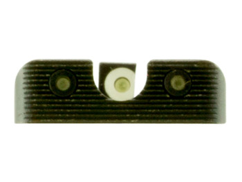 TruGlo TG231X1W Tritium Pro Black | Green Tritium White Outline Front Sight Green Tritium Rear Sight