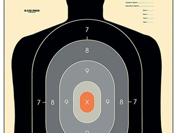 Action Target B27EPROS100 Qualification Pros Silhouette Paper Hanging 23" x 35" Black/Gray/White 100 Per Box