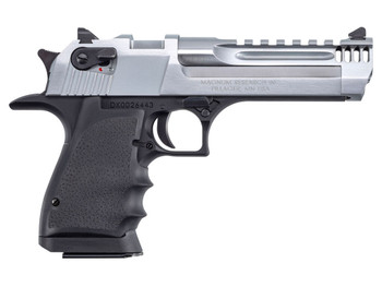 Magnum Research DE44L5BC Desert Eagle L5 44 Rem Mag 5" with Muzzle Brake 8+1 Black Hardcoat Anodized Aluminum Brushed Chrome Carbon Steel Slide Black Hogue Wraparound Rubber Grip
