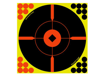 Birchwood Casey Shoot-N-C Reactive Target Self-Adhesive Paper Black/Yellow/Red Bullseye BMW
