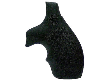 Hogue 61000 Rubber Bantam Black Rubber with Finger Groove for S&W J Frame with Round Butt