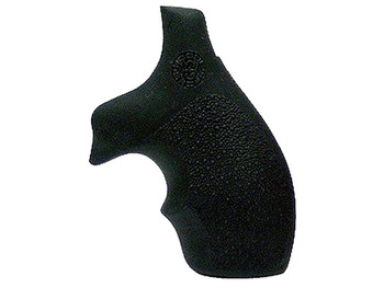 Hogue 61000 Rubber Bantam Black Rubber with Finger Groove for S&W J Frame with Round Butt
