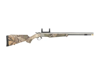 CVA PR2120SM Wolf 50 Cal 24" Blued Single Shot Barrel, Blued Drilled & Tapped Steel Receiver, Adjustable Stealth Gray Synthetic Stock