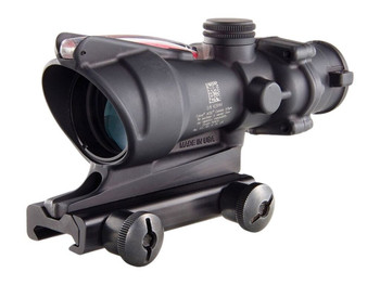 Trijicon 100230 ACOG Black Hardcoat Anodized 4x32mm Illuminated Red Chevron Reticle