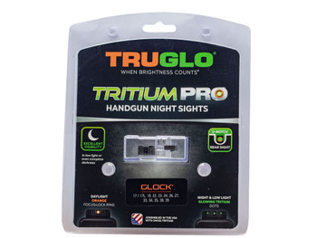 TruGlo TG231G1C Tritium Pro Black | Green Tritium Orange Outline Front Sight Green Tritium Rear Sight