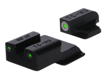 TruGlo TGTG231MP4W Tritium Pro Black | Green Tritium White Outline Front Sight Green Tritium Rear Sight