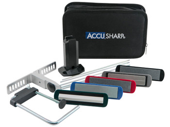 AccuSharp 059C 5-Stone Precision Set Extra Coarse/Coarse/Medium/Fine/ Ultra-Fine Diamond, Alumina, Ceramic Sharpener Multi Color