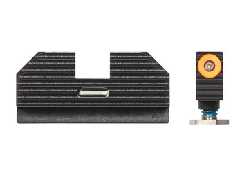 Night Fision GLK001010OGXG Official Costa Ludus Night Sights Green Tritium Orange Outline Front Sight-Green Tritium Bar Rear Sight Glock 17/17L/17MOS/19