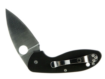 Spyderco C216GP Efficient 2.98" Folding Drop Point Plain 8Cr13MoV SS Blade Black G10 Handle Includes Pocket Clip